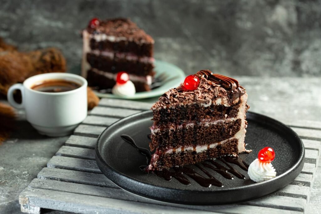Piece of choclate Cake wih three layer